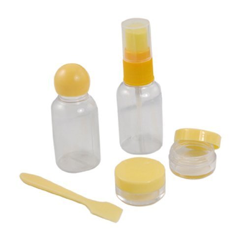 5 in 1 Mini Plastic Spray Bottle Case Spoon Makeup Set
