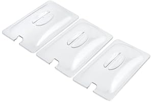 Set of 3 Large Replacement Lids for 2.4L Section Buffet Warmer – Clear Lid for Cooks Professional 4 or 5 Section Buffet Warmer & Other Models – Each Measure 31 x 16.5cm