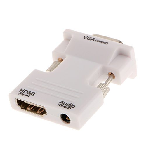 Generic HDMI Busche auf VGA Audio Kabel Konverter Adapter Support 1080P Output Ausgabe – Weiß - 2