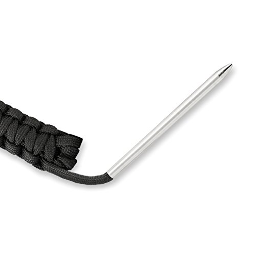 Paracord-Nadel aus Edelstahl für 550er Paracord mit Innengewinde am Ende und runder Spitze Stricknadel Bastelnadel für Seile Nadel von der Marke PRECORN - 4