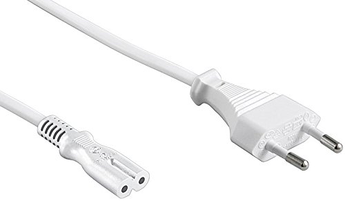 XTC NK-EURO-180-WH Netzkabel Stromkabel Eurostecker Typ C auf Gerätebuchse C7 Länge: 1,80m Weiss