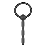 Sinner Gear Hollow Silicone Penis Plug, Diameter Length 10.50 cm and Input 6.50 cm, Ribbed Hollow Silicone Dilator for Adult Play, Urethral Sounds