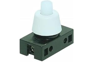 MWMS Einbau Druckschalter mit Schraubkontakten für Lampen und Geräte 250V 2A weiß