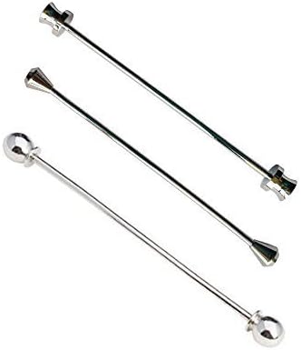 SuperBZ Comb 3pcs Men's Collar Pin Collar Bar,Silver,Each of Cap Shaped ,Ball Shaped and Cone Shaped by SuperBZ