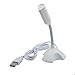 Produktbild sunnymi USB Desktop Mikrofon, drahtgebundenes Studio Speech Mikrofon für PC Laptop Mac (13.1cm, Weiss)