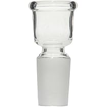 Black Leaf Bong-Kopf Aus Glas – NS 14 Steckkopf Mit Logo, Dickwandig & Kratzfest