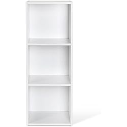 Homfa Étagère Bibliothèque Armoire Etagère de Rangement pour Livres Bureau Salon (Blanc)