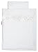 Taftan Hearts Band Velvet Rayon Duvet Cover Set 100 x 135cm for Cot (White)