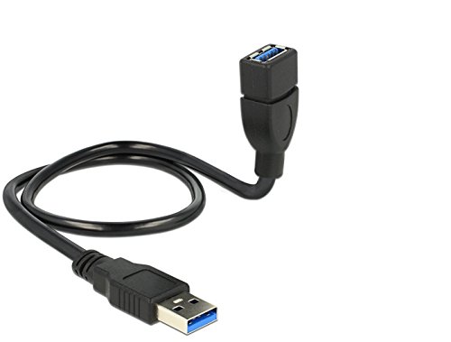 Delock 0.5 m 2 x USB3.0-A 0.5 M USB zu USB A schwarz