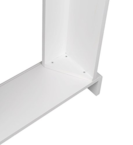 Deko Kamin Attrappe aus Holz Kaminkonsole Kaminumrandung Landhausstil in Weiß - 7