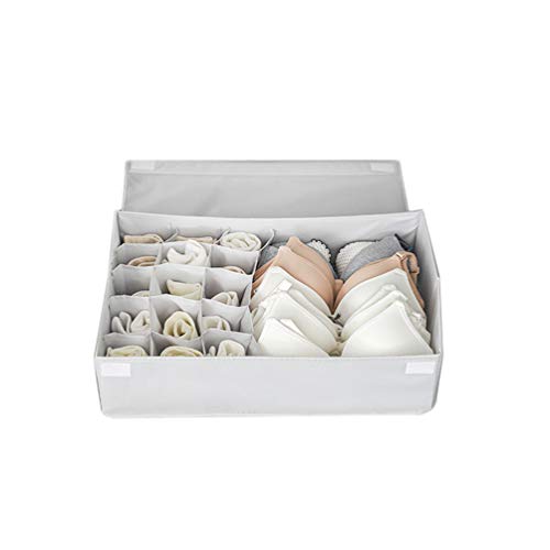 Preisvergleich Produktbild ViVseliy Faltbare Schublade Organizer 16 Gitter Faltbare Aufbewahrungsboxen Verdicken Waschbare Aufbewahrungstasche für Krawatten Unterwäsche BHS Socken