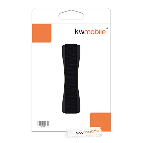 kwmobile Finger-Halterung Tablet Halter für die Hand, für verbesserte Einhandbedienung in Schwarz – Für iPad, Samsung Galaxy Tab 4 und mehr - 6