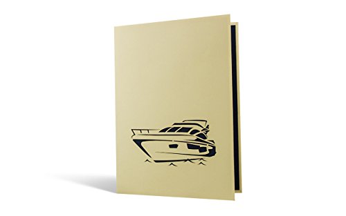 DIESE-KLAPPKARTEN® MARITIMES – 3D Pop-Up Karte (Verschiedene Motive Laserschnitt Handgefertigt Einladung Geburtstag Schiffstaufe Glückwunschkarte Gutschein Jubiläum Urlaub Grußkarte Dankeskarte/Danksagung), Klappkarten:B13 / Yacht - 3