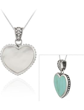 Herz-Anhänger Türkis & Perlmutt