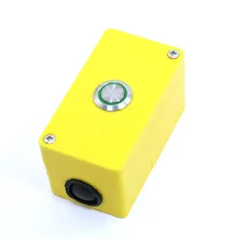 Green Pilot Lamp Momentary Metal Button Station SPDT No+NC 5A 250VAC