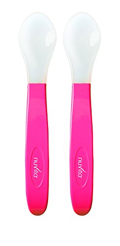 Nuvita silicone spoons (Pink)