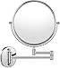 Produktbild Cozzine Wandhalterung Schminkspiegel, 7 x & 10 x Lupe Zwei Seite Vanity Badezimmer-Spiegel, Ausziehbar Chrom Finish 10X Silber