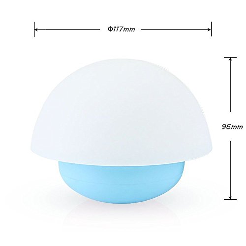 LED Nachtlicht kinder, ThorFire Mini Berührungssensor dimmare Atmosphären-Lampe Pilz Lampe Bettlampe Tumbler, 3Modi dimmbares Warmweiß/Farbwechsel mit Touch Schalter Babyzimmer,Schlafzimmer, Wohnzimme - 3