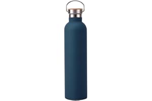 Zoomers Borraccia Termica 1 Litro, Borraccia Acciaio inox Senza BPA, Borraccia Palestra 1 Litro, Bottiglia Sportiva 8h/12h, Bottiglia Termica 1 litro per Campeggio,Trekking,Trainning.Navy