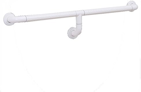 ZHDC® Stair handrail, Stainless steel Nylon Antibacterial Non-slip Accessible Fence Handle Multi-standard Custom size White Yellow 100cm Durable, rust-proof ( Color : White , Size : 140cm )