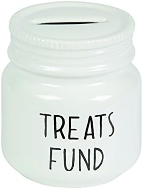 Sass & Belle Treat Fund Money Box - White Stoneware