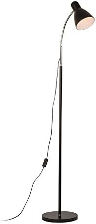 UOOGOU LED Adjustable Floor Lamp, Flexible Armrest Floor Lamp Vertical Table Lamp Living Room Office Dormitory Bedroom Bedside Lamp Floor Lamp (Color : Black)