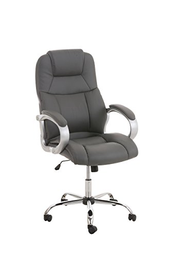 CLP Comfortable XXL Heavy Duty Office Chair APOLL, Top Quality Upholstery, Weight Capacity: 210 kg, up to 6 colours to choose grey
