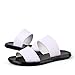 Produktbild Sommersandalen Sommer Herren Hausschuhe Casual Sandalen rutschfeste OX Leder leichte und Flexible einfarbig Wasserdicht im Freien (Color : Weiß, Größe : 40 EU)
