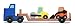 Melissa & Doug Low Loader Wooden Vehicle Play Set - 1 Truck With 2 Chunky Construction Vehicles