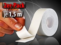 AGT Doppelseitiges Klebeband im 2er-Set (2 Rollen à 1,50 m) - 3