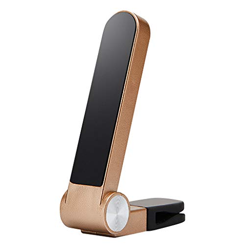 Preisvergleich Produktbild Glowjoy Handyhalterung Halter Auto Handyhalter,Minimalist Magnetisch Autohalterung Vollständig Einstellbarer 360-Grad-Telefonhalter Auto Phone Halterung Handy Halter für Samsung Huawei (Roségold)