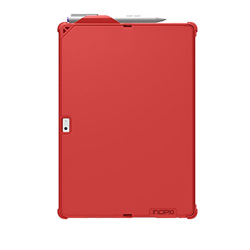 Incipio Feather Hybrid Hülle für Microsoft Surface 3 - von Microsoft zertifizierte, extrem stabile Schutzhülle mit Kickstand Kompatibilität und Stifthalter - rot