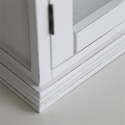 Wandschrank HANNA weiß im Landhausstil Hängeschrank mit Glastüren shabby chic Küchenschrank Badschrank - 4