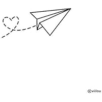 Wandaufkleber Papierflieger mit Herz Wandsticker Wandtattoo walltattoo