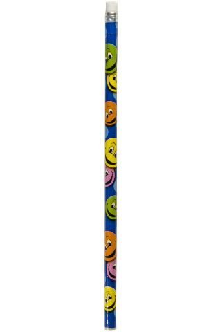 Partynelly® 24x Bleistift mit Radiergummi, Smiley, Lachgesicht, HB, Mitgebsel, Giveway, Geschenk, Schule - 2