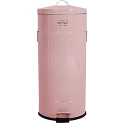 Charles Bentley Retro Cuisine Pédale Poubelle en Différentes Couleurs Square - Entièrement Assemblé - 30L