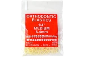 ADENTALZ Cayenas Corporation 100 Pack Orthodontic Elastics 1/4" (6.4mm) Rubber Bands Great for Dog Grooming Top Knots Bows Braids Tooth Gaps and Dreadlocks by Cayenas