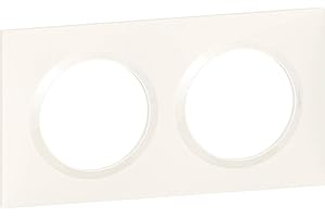 Legrand 600802 Plaque carrée dooxie, 2 postes, blanc