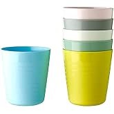 Kalas IKEA Plastik Cro&ccedil;cy BPA-&Uuml;cretsiz &Ccedil;atal Plakalar Bardak Pastel Renkler Pembe Turkuaz Gri (Kupa)