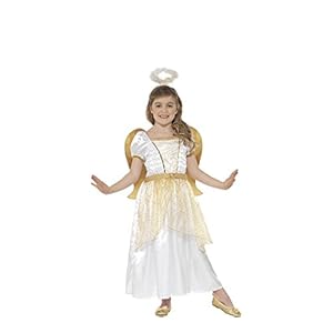 Smiffy’s Disfraz de Ángel Blanco y Dorado para Niña