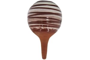 Ollas Lutton Olla Terre Cuite à Planter 40cl| Arrosage Autonome pour Plantes d'Intérieur Ecologique & Economique | Autonomie 3 Jours | Ollas Spirales cappucinno| Système d'Irrigation Naturel