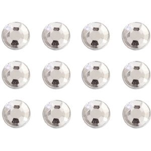 100 Stück Original Stony Sticker Elements Glitzer Steine selbstklebend zur Veredelung von Wandtattoos, Wandaufkleber, Wandsticker NEU Farbe Kristall weiss