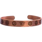7 Chakra Symbol Copper Bracelet