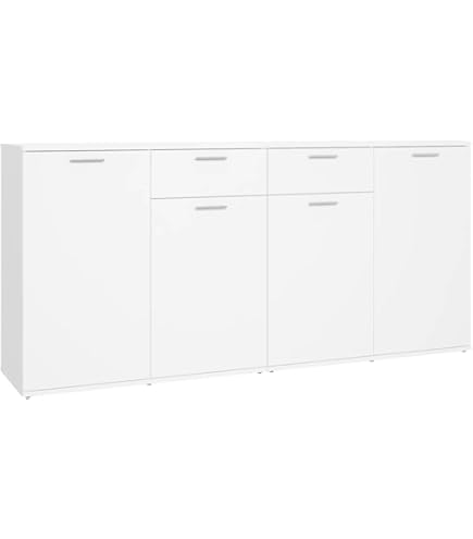 Credenze In Legno Multistrato Bianco VidaXL (2 Pezzi) - 79x38x80 Cm - Mobile Contenitore Con Ampio Spazio