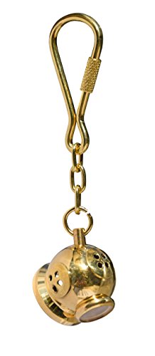 Preisvergleich Produktbild Osculati Schlüsselanhänger aus poliertem Messing, Ausführung:Taucherhelm