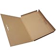 A2 Brown Cardboard Folders Wraps Boxes for Posters Artwork Coursework Qty 5