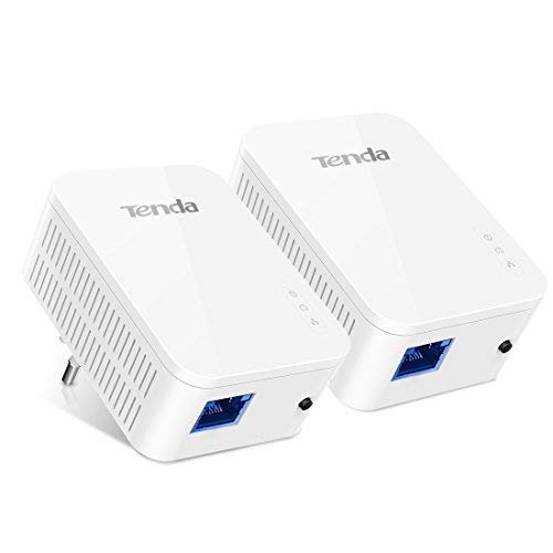 Tenda PH3 Adaptador de Red extensor  Gigabit PLC (1000Mbps, Puerto Gigabit, Ahorro de energía, Plug & Play, Compatible con Otros adaptadores de Marca, Juego de 2)