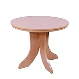 esstisch buche massiv rund ausziehbar Durchmesser 90 cm, mit 1 Einlegeplatte auf ca. 90 x 130 cm ausziehbar, Höhe 75 cm