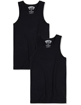 Sanetta Jungen Tank Top im Doppelpack 344686-10015 schwarz (super black) Gr.176