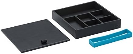 Cubics Taormina Cubi Travel Kit, 6 °Fächrig, Black Leather, Turquoise Silicone Strap, 543781